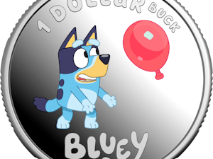 Image of 2024 $1 Fine Silver Coloured Proof Coin – Bluey Dollarbucks