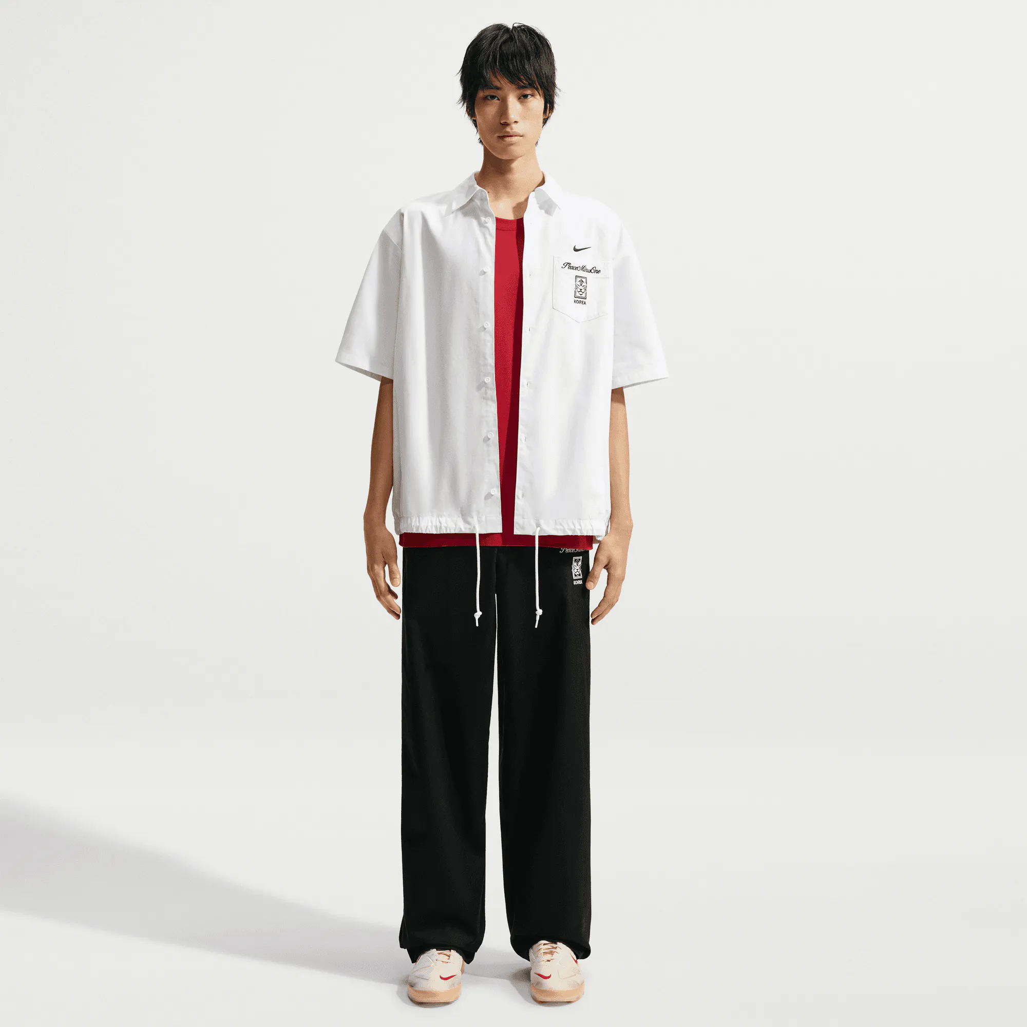 Image of Nike - PEACEMINUSONE Korea Chino Pants - (Black/White)