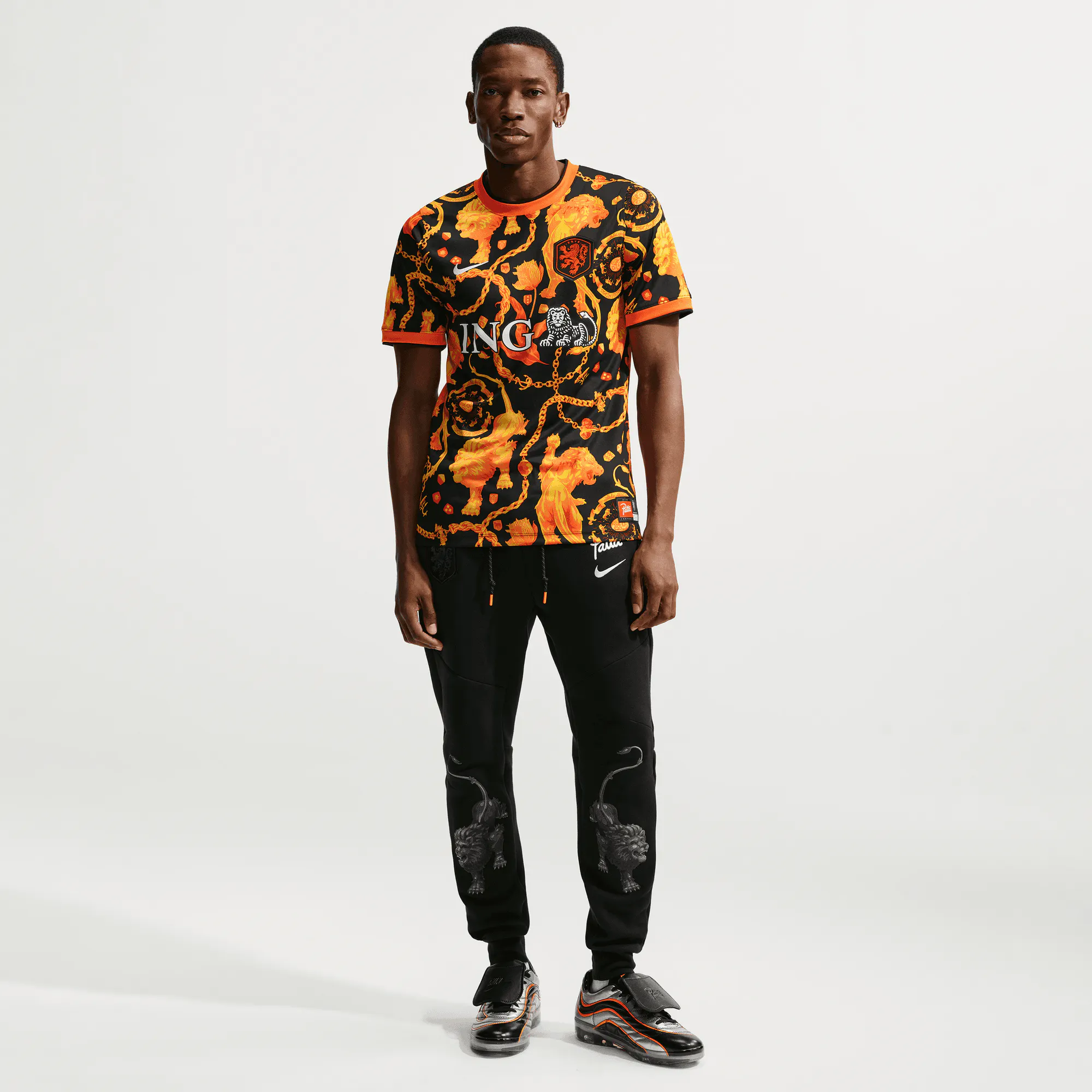 Image of Nike - Patta Netherlands Academy Pro Short-Sleeve Football Top - (Black/White)