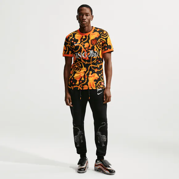 Hero image for Nike - Patta Netherlands Academy Pro Short-Sleeve Football Top - (Black/White)