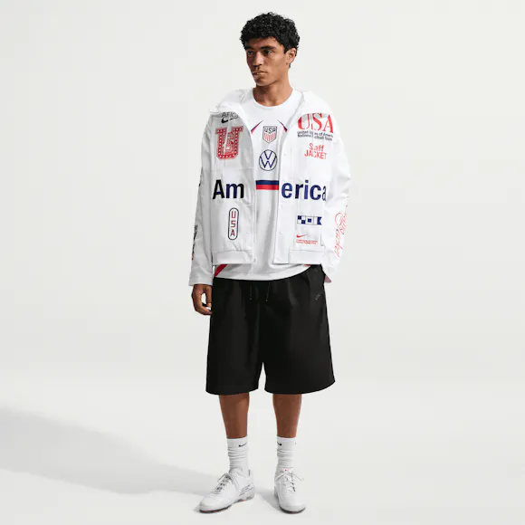 Hero image for Nike - Virgil Abloh Archive USA Woven Staff Jacket - (White/Deep Royal Blue)
