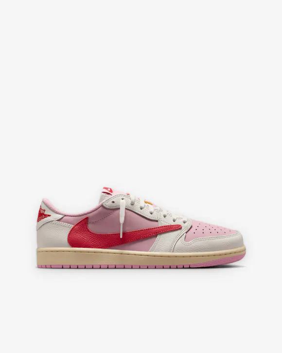 Hero image for Nike - Men's Travis Scott Air Jordan 1 Low OG - (Sail/Tropical Pink)