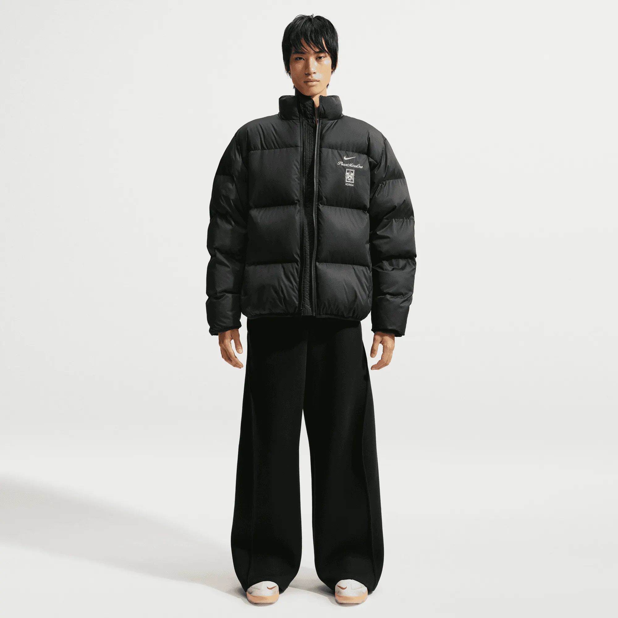 Image of Nike - PEACEMINUSONE Korea Puffer Jacket - (Black/White)