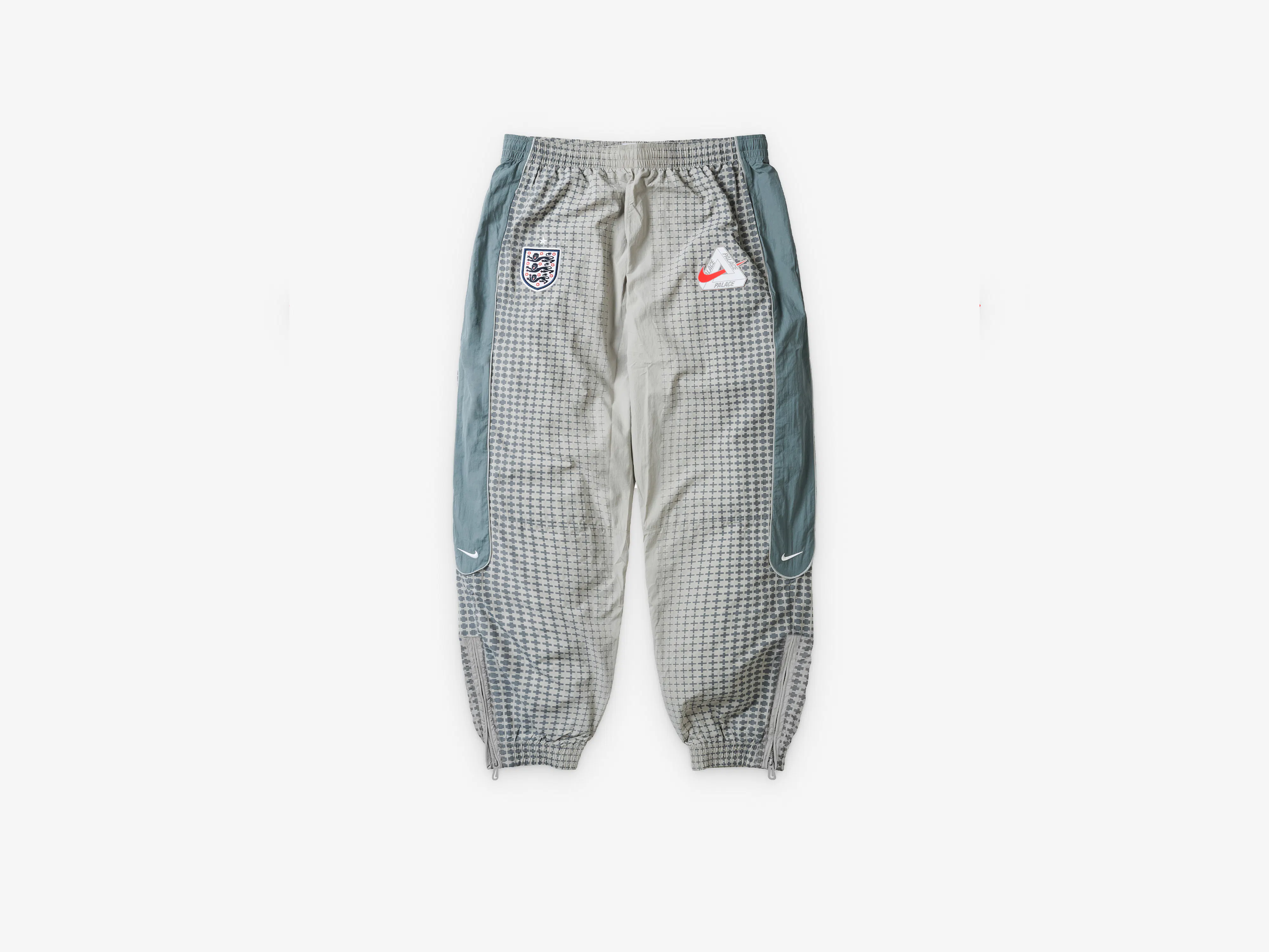 Image of Nike - Palace England Track Pants - (Pewter Grey/Bright Crimson)
