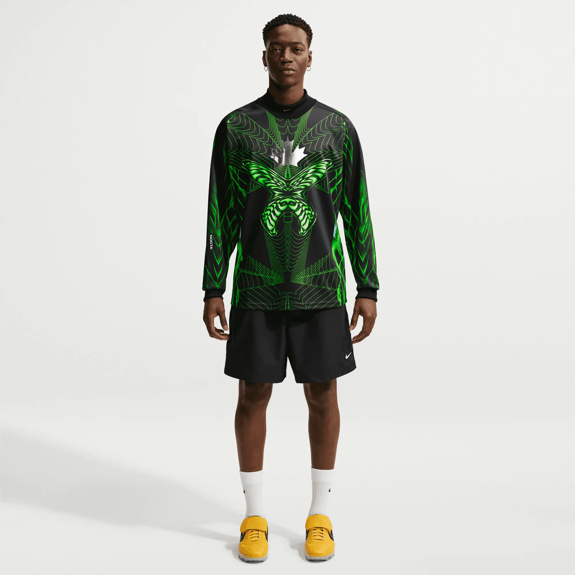 Image of Nike - NOCTA Canada Long Sleeve Jersey - (Black/Green)