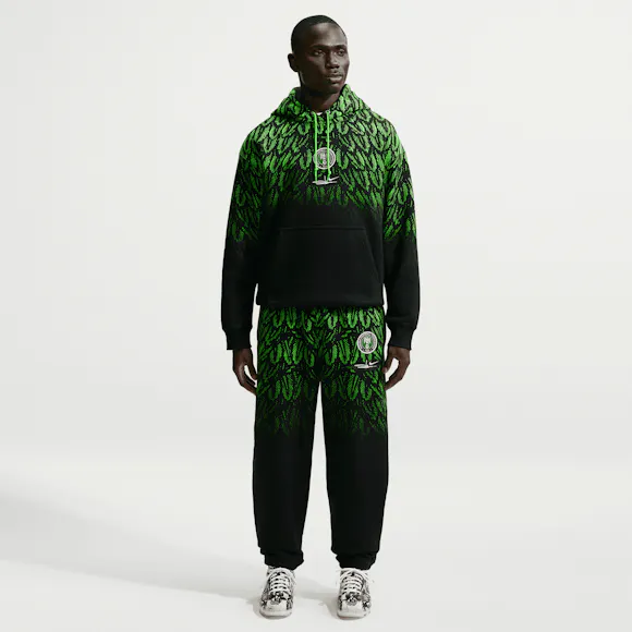 Hero image for Nike - Slawn Nigeria Fleece Pants - (Black/Poison Green)