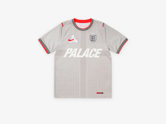 Hero image for Nike - Palace England Academy Pro Short-Sleeve Football Top - (Pewter Grey/Bright Crimson)
