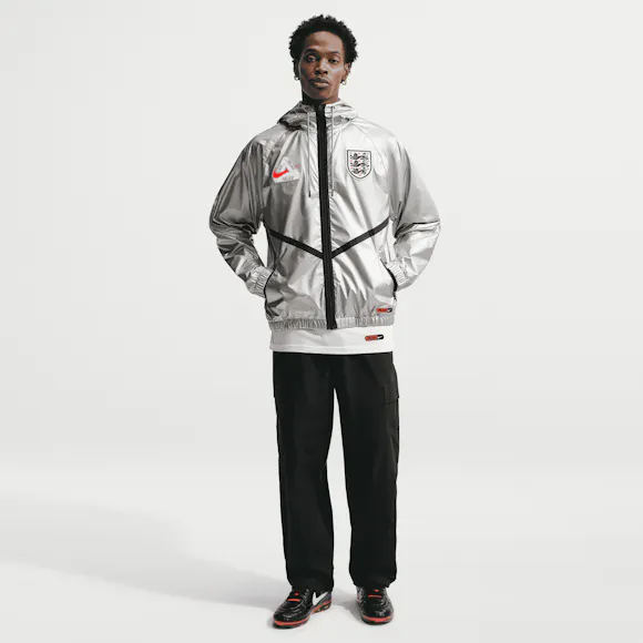 Hero image for Nike - Palace England Anthem Jacket - (Pewter Grey/Bright Crimson)
