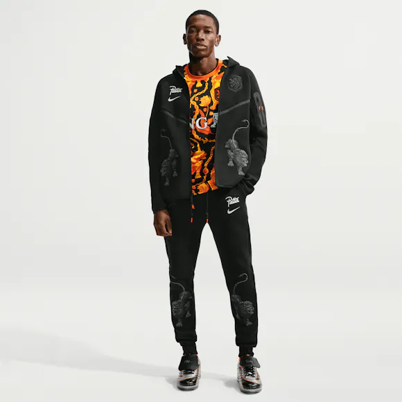 Hero image for Nike - Patta Netherlands Tech Fleece Full-Zip Windrunner Hoodie - (Black/White)