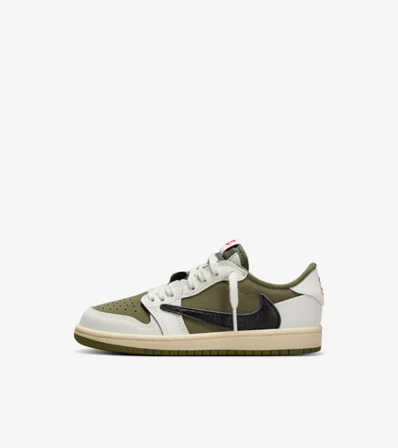 Hero image for Jordan 1 Low x Travis Scott para niños de preescolar