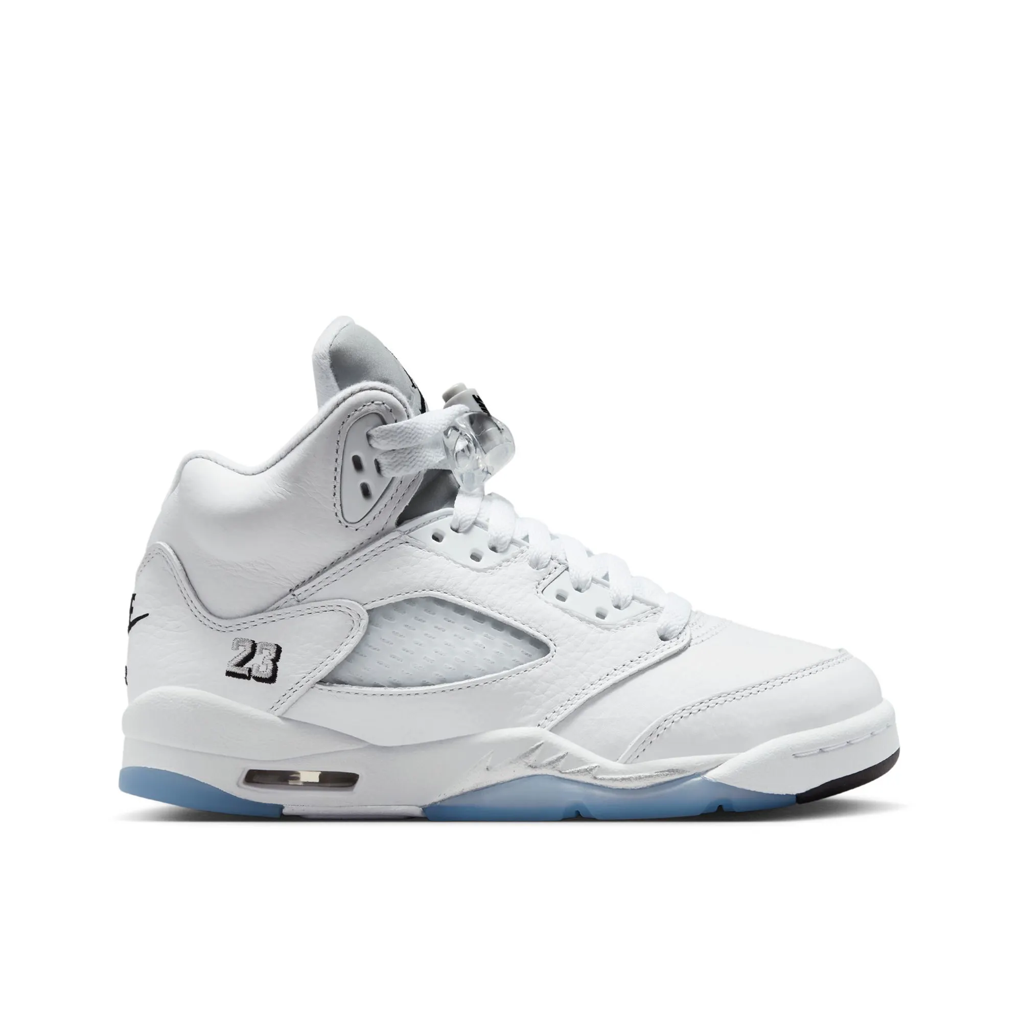 Image of Grade School Air Jordan 5 Retro OG 'White Metallic'