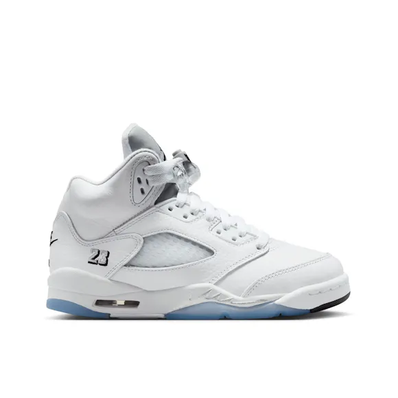 Hero image for Grade School Air Jordan 5 Retro OG 'White Metallic'