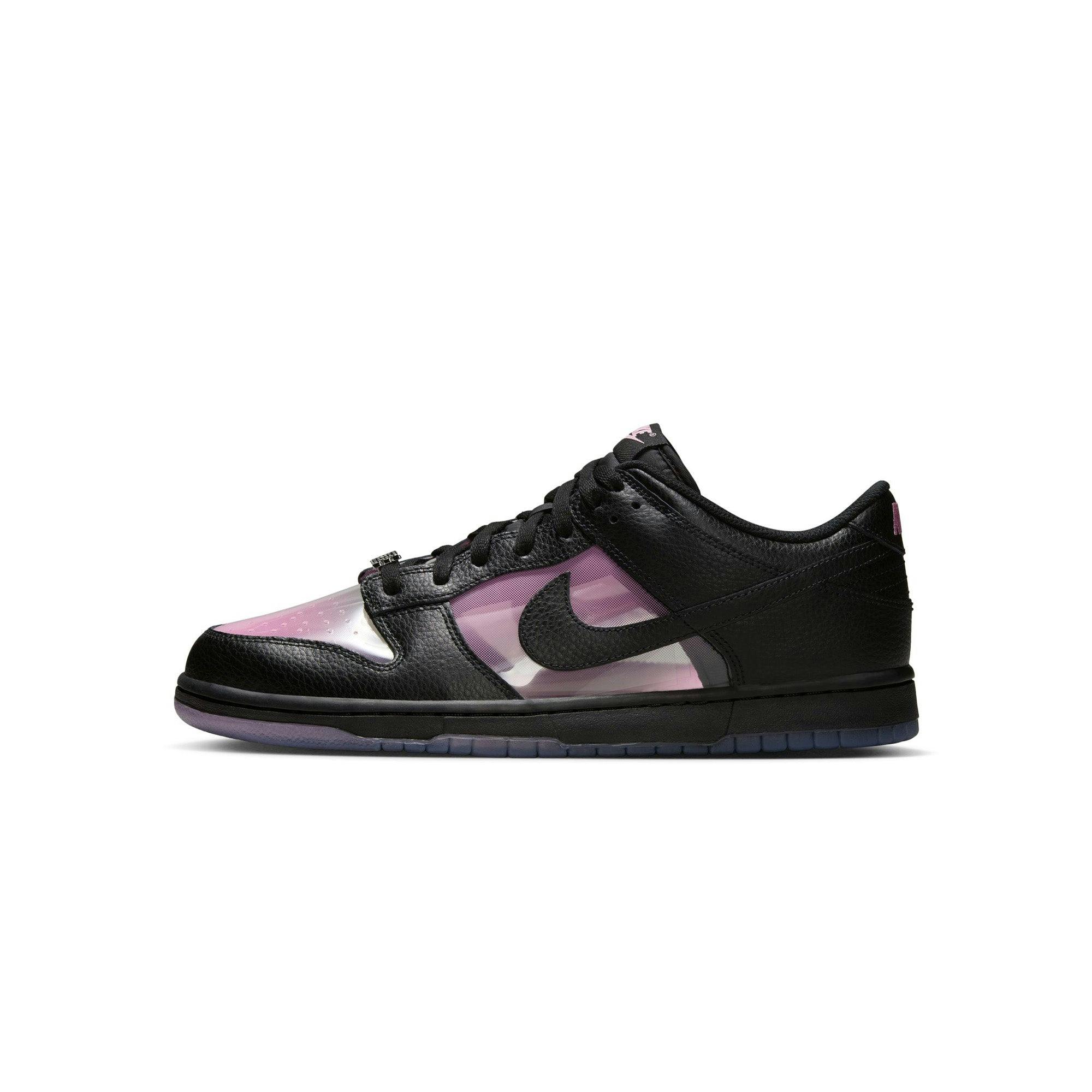 Image of Nike Dunk Low Retro Premium 'Black and Pink Rise' Shoes