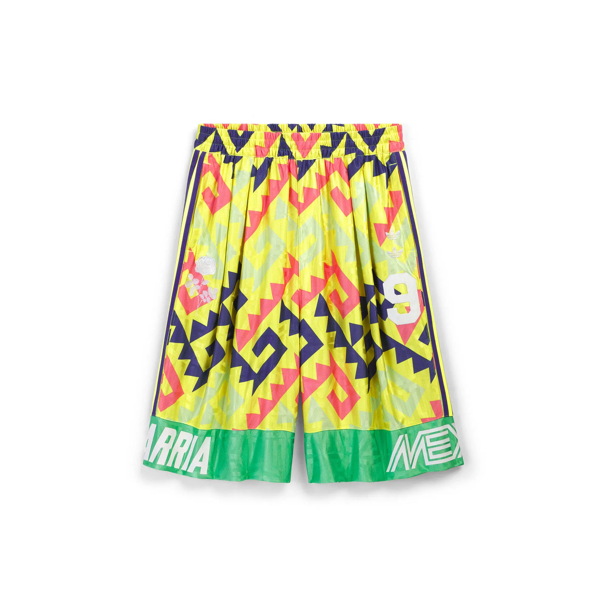 Image of adidas x Willy Chavarria Long Shorts 'Lemon'