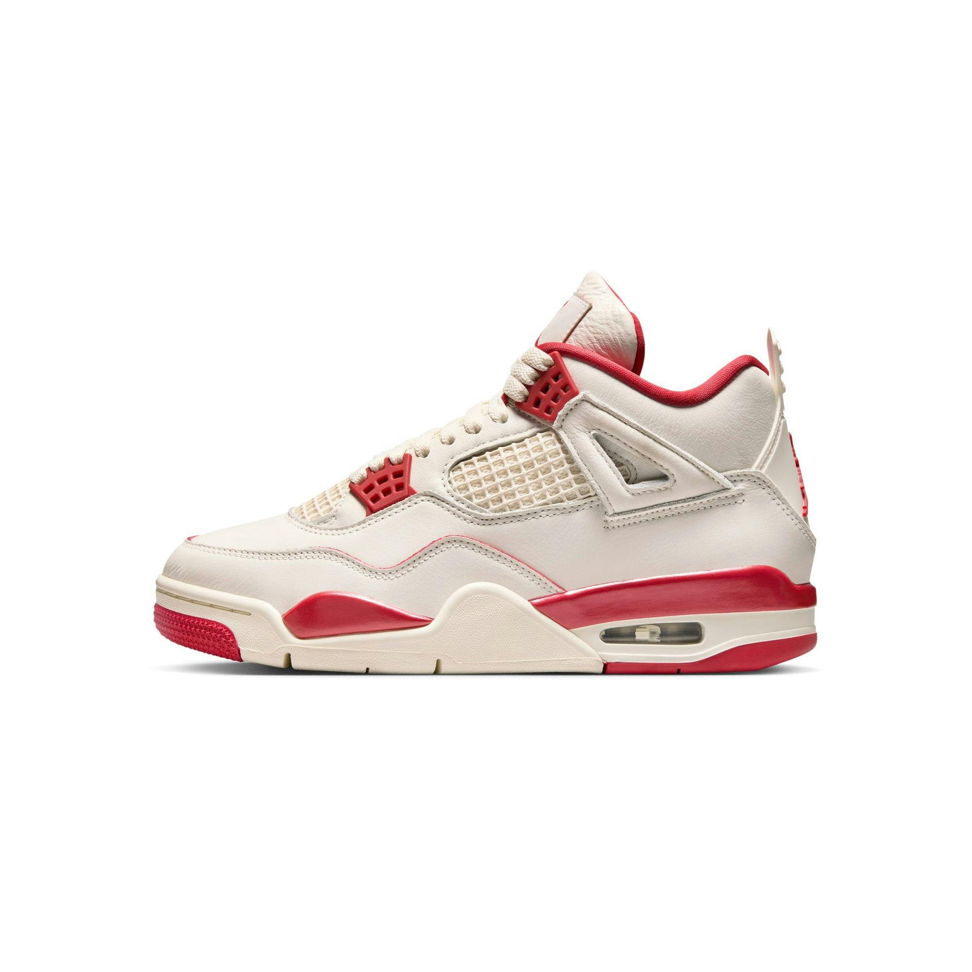 Image of Womens Air Jordan 4 Retro 'Pale Ivory/Sierra Red'