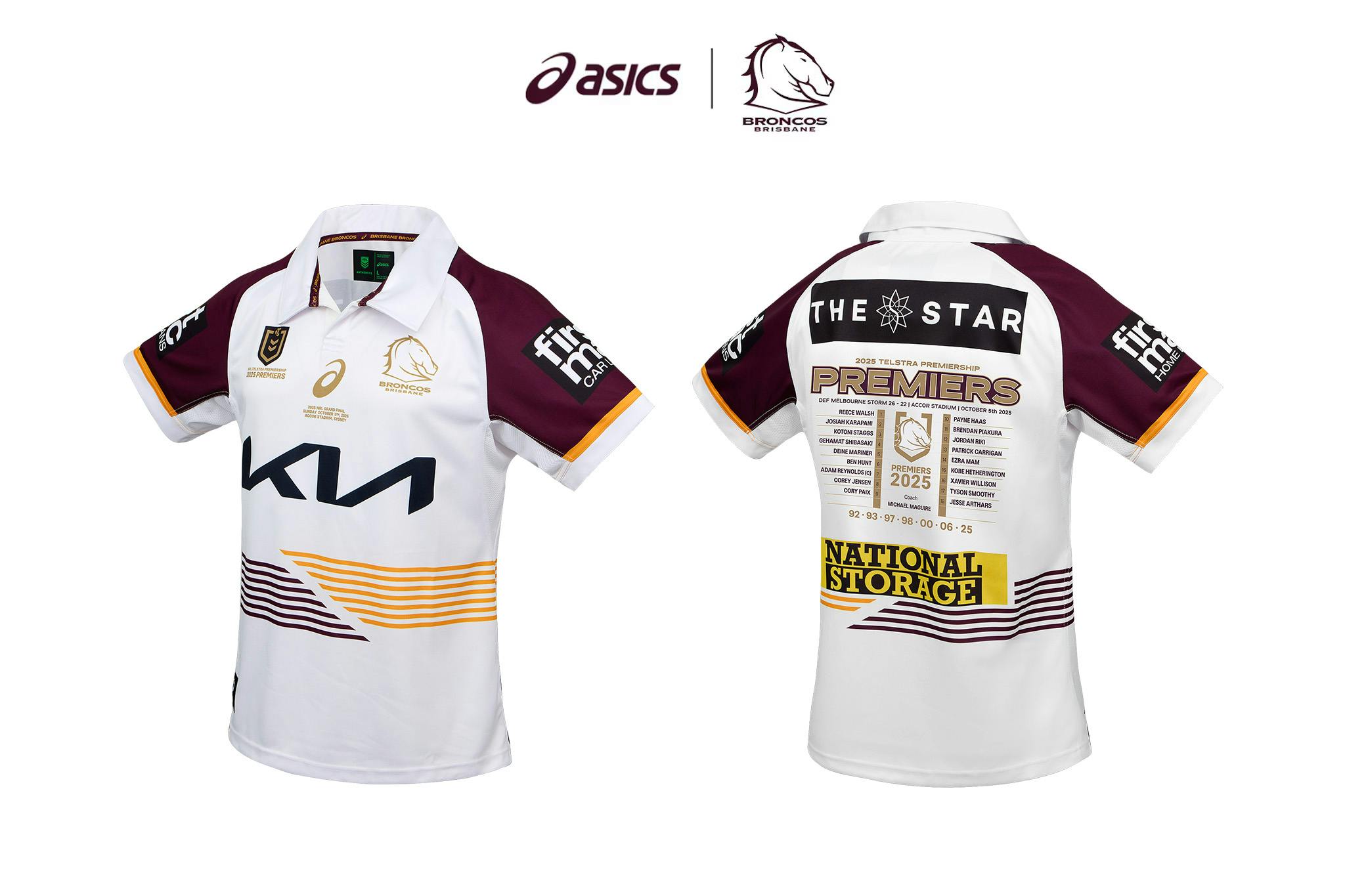 Image of ASICS Australia | BRISBANE BRONCOS PREMIERS JERSEY MENS