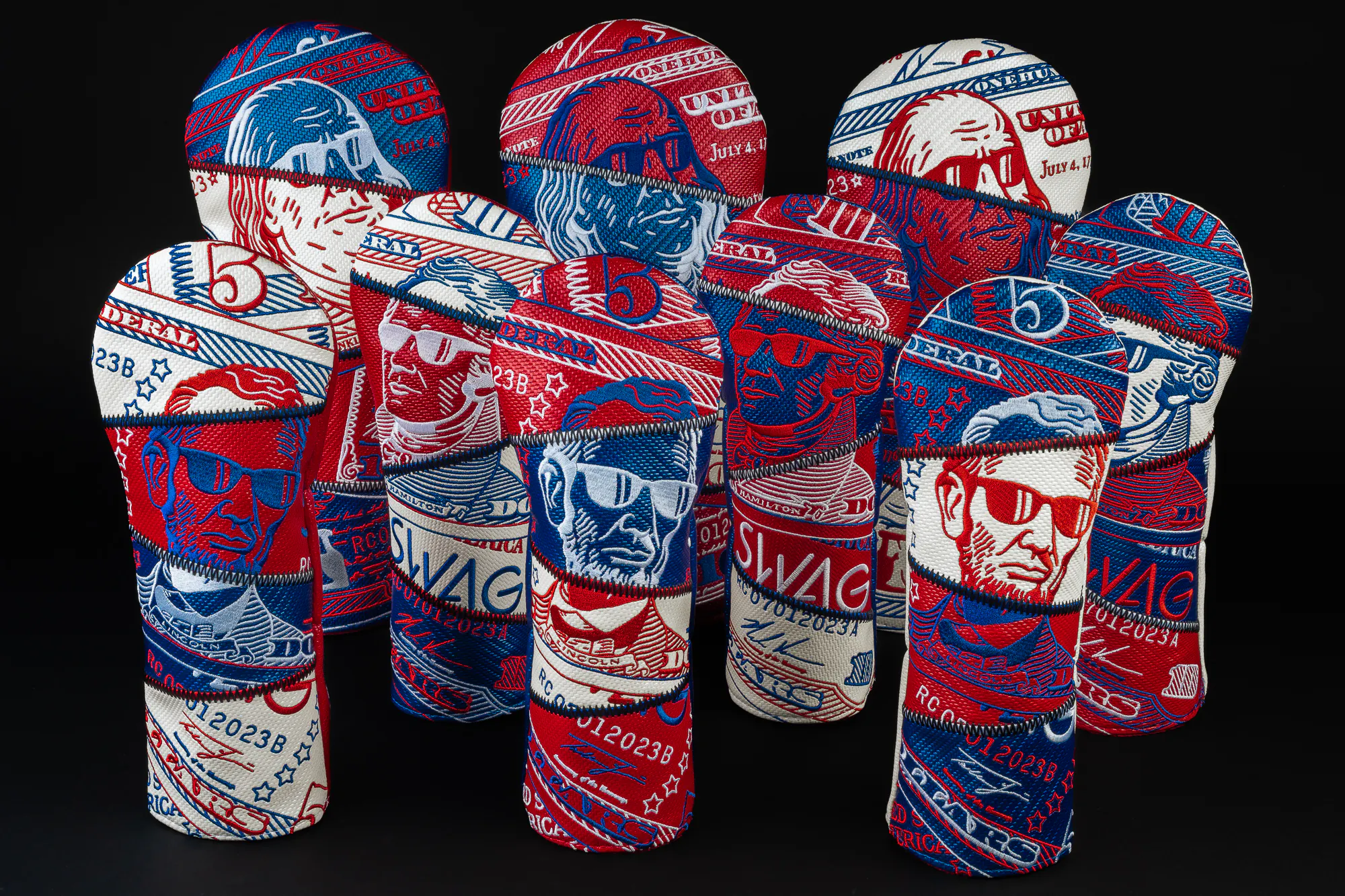 Image of Made in America Patchwork Wood Set