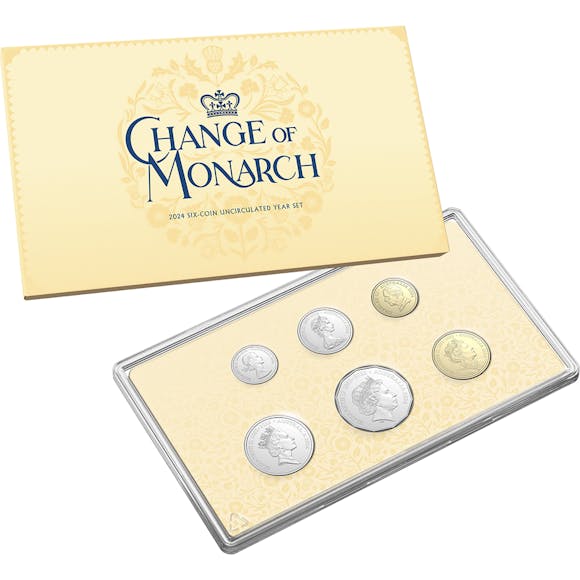 Hero image for 2024 Change Of Monarch Uncirculated Six Coin Year Set