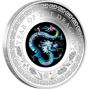 Image of 2024 Year Of The Dragon Opal 1oz Silver Proof Coin