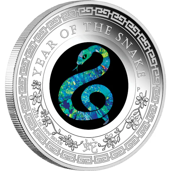 Hero image for 2025 Year Of The Snake Opal 1oz Silver Proof Coin