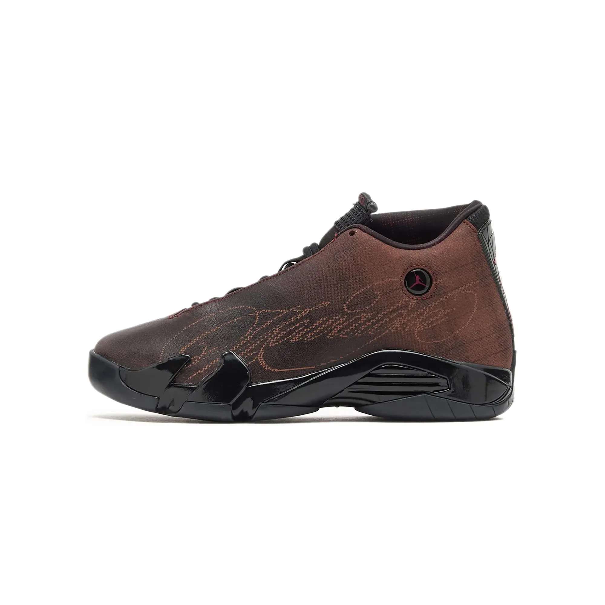 Hero image for Air Jordan 14 x MOWALOLA Mens Retro SP "Burnt Red" Shoes