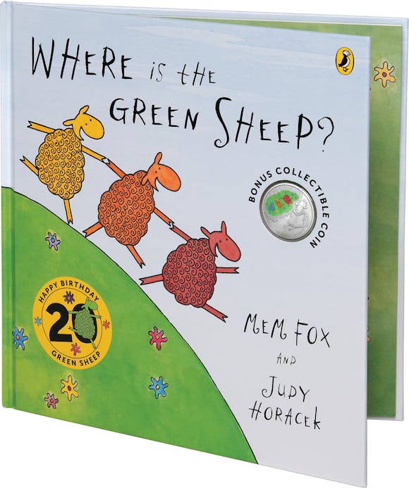 Hero image for Where is the Green Sheep 20th Anniversary 2024 20c Colour Cupro-Nickel Uncirculated Coin Special Edition Book