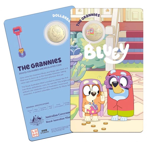 Hero image for Bluey Dollarbucks - The Grannies 2024 $1 Coin