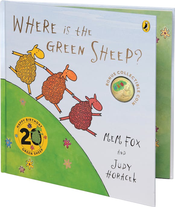Hero image for Where is the Green Sheep 20th Anniversary 2024 20c Gold-plated Colour Cupro-Nickel Uncirculated Coin Deluxe Special Edition Book