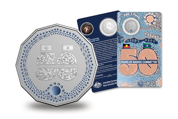 Hero image for Australia NAIDOC 50th Anniversary 2024 50c Colour Frosted Uncirculated Coin
