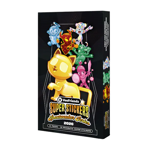 Hero image for 2026 VeeFriends Super Stickers Spectacular Series Box Pre-Order