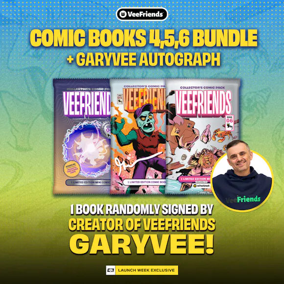 Hero image for VeeFriends Comic Books #4, 5, 6 Sealed Collector’s Bundle + GaryVee Autograph