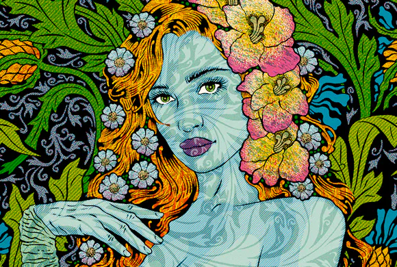 Hero image for Widespread Panic Celebrating 40 Years Poster, Lava Foil Artist Edition