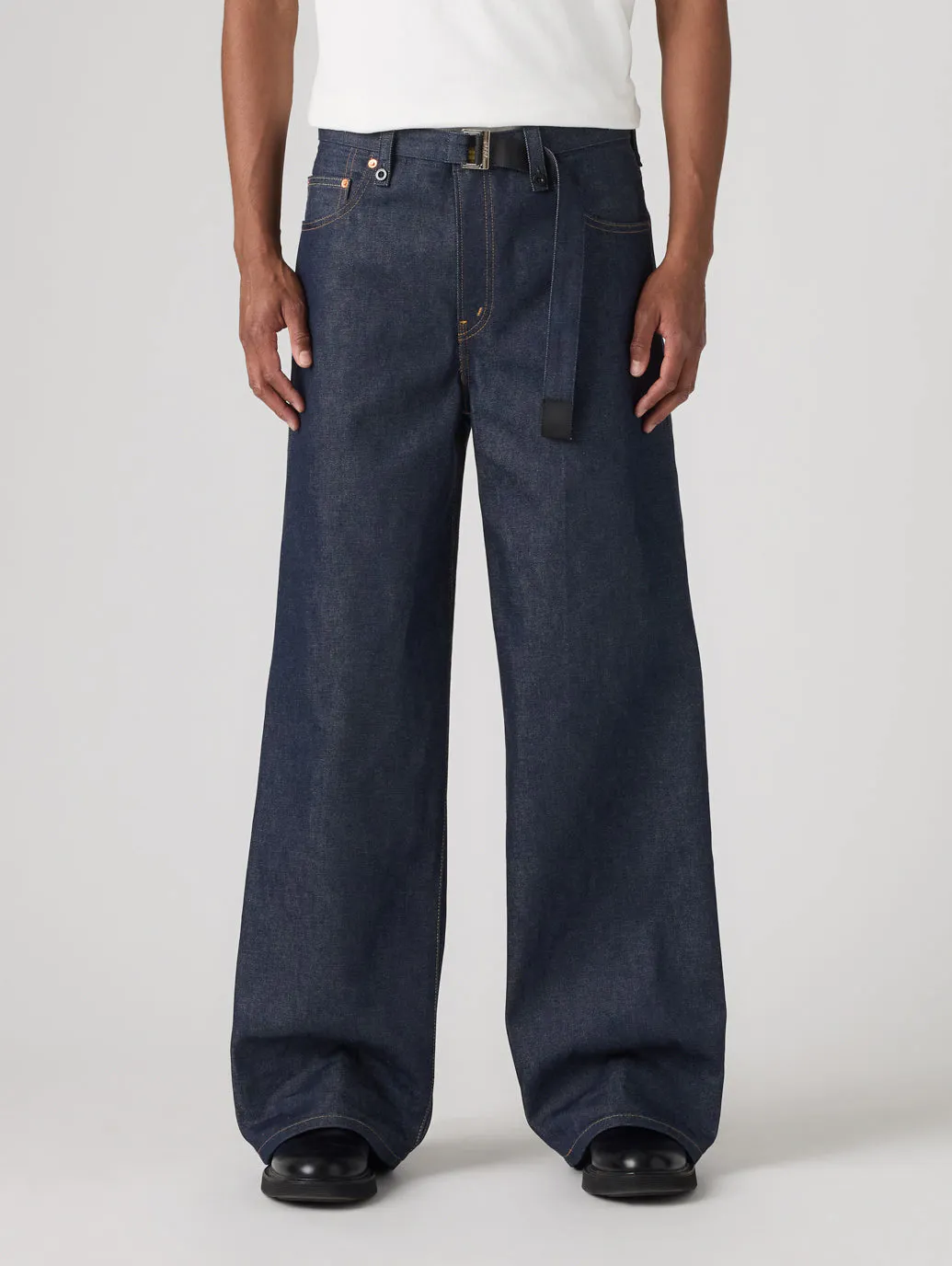 sacai classic ワイドデニムパンツ Levi's® x sacai Belted Wide Pants