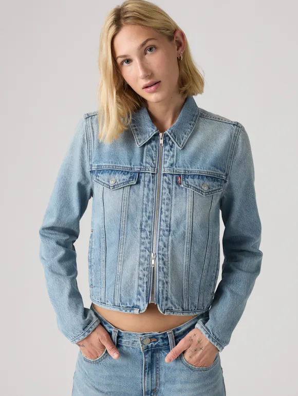 Hero image for Levi’s® x Rosé Zip-up Trucker Jacket