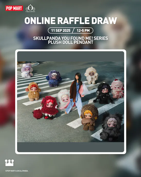 Hero image for SKULLPANDA You Found Me! Series Plush Doll Pendant