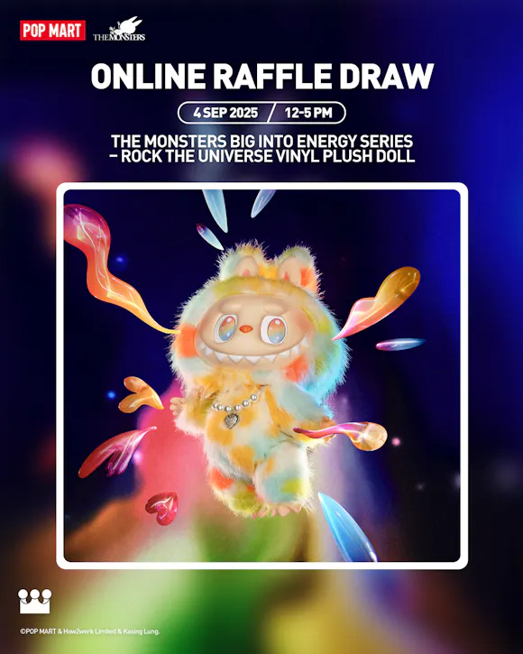 Hero image for THE MONSTERs Big into Energy Series - ROCK THE UNIVERSE Vinyl Plush Doll