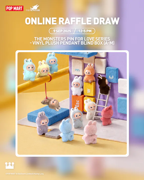 Hero image for THE MONSTERS Pin for Love Series - Vinyl Plush Pendant Blind box (A-M)