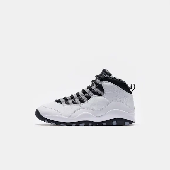 Hero image for Air Jordan 10 Retro Sneaker in White/Black/lt Steel Grey/Dk Powder Blue