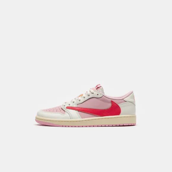 Hero image for Travis Scott Air Jordan 1 Low Sneaker in Sail/Tropical Pink/Shy Pink/Muslin