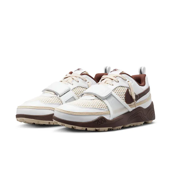 Hero image for Cactus Jack Zoom Field Jaxx Sneaker in White/Lt Chocolate/White