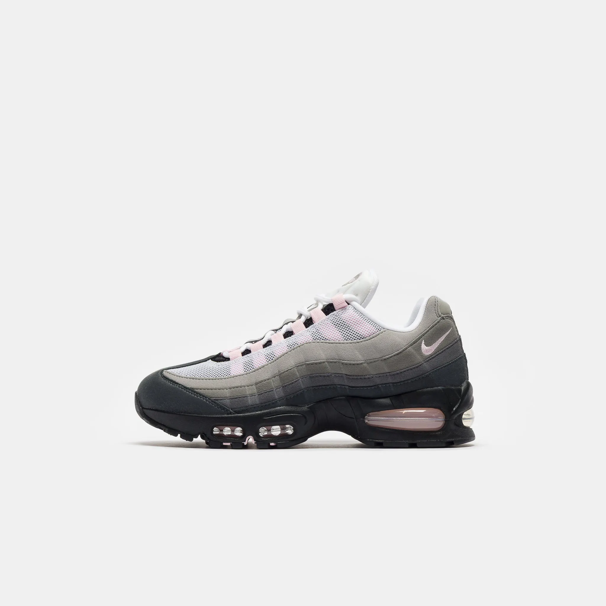 Image of Air Max 95 Big Bubble Sneaker in Black/Pink Foam/White/Reflect Silver