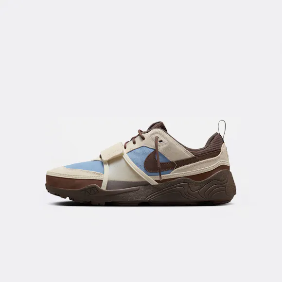 Hero image for Cactus Jack Zoom Field Jaxx Sneaker in Leche Blue/Baroque Brown/Pale Ivory