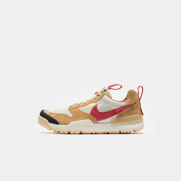 Hero image for Tom Sachs Mars Yard 3.0 Sneaker in Natural/Sport Red/Maple/Sail