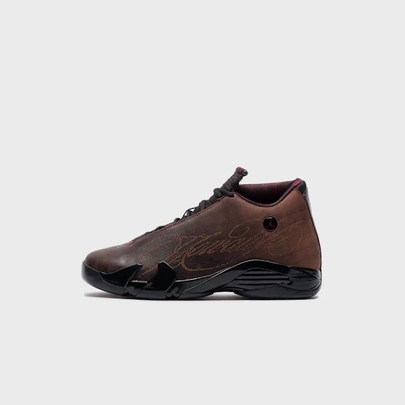 Hero image for Mowalola Air Jordan 14 Retro SP Sneaker in Black/Burnt Red