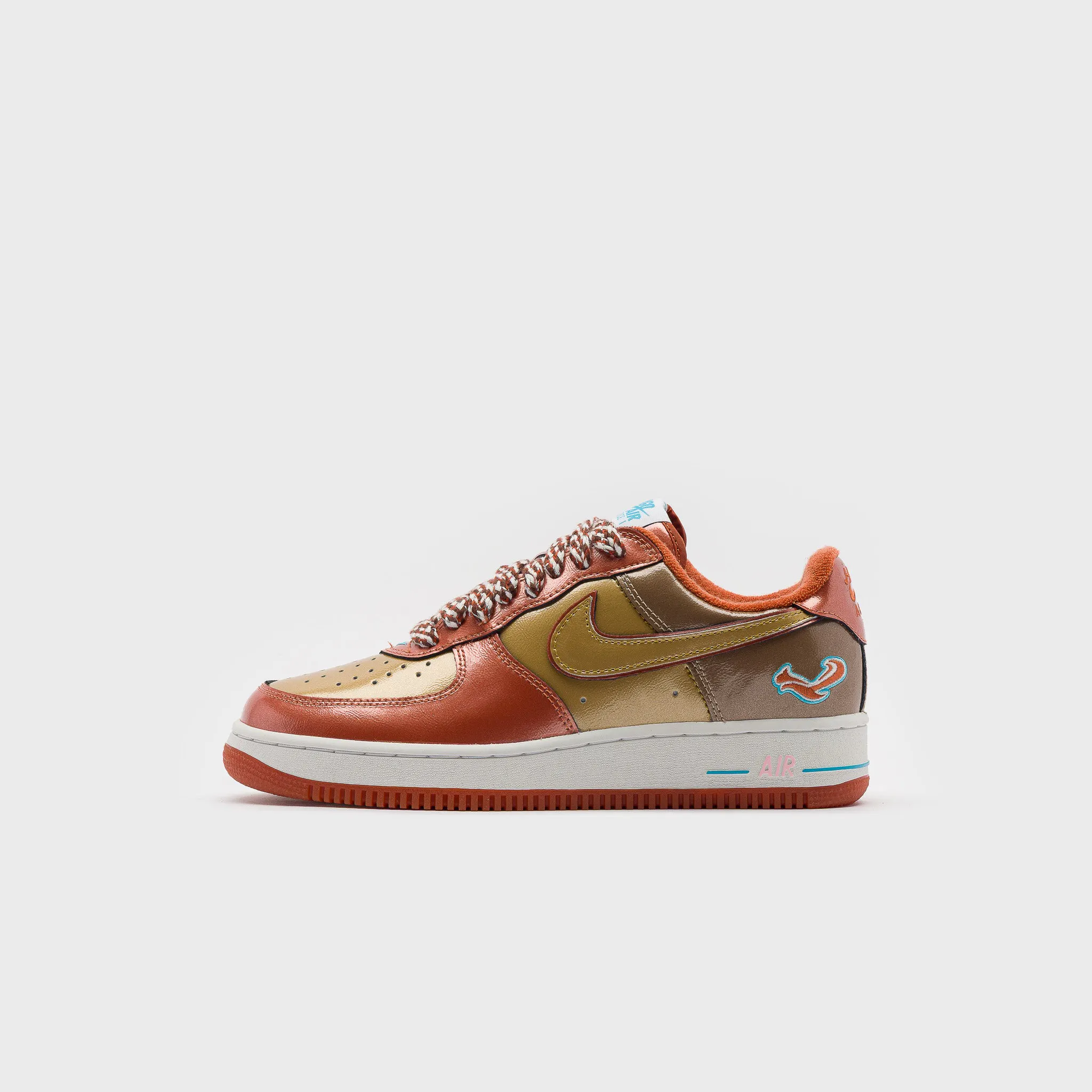 NIGO x J-Hope Air Force 1 '01 Sneaker in Burnt Sunrise/Metallic Gold/Taupe
