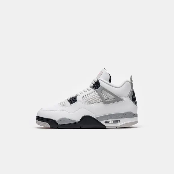 Hero image for Air Jordan 4 Retro Sneaker in Summit White/Fire Red/Cement Grey/Black
