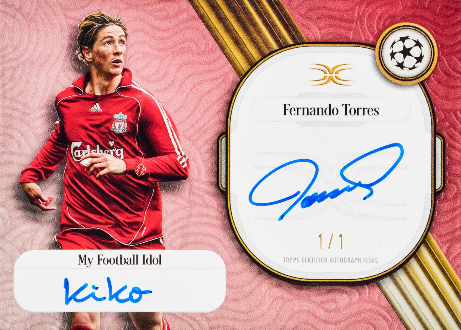 Superstar Idols inscription autograph example from 2024 25 Topps Definitive UEFA Club Competitions