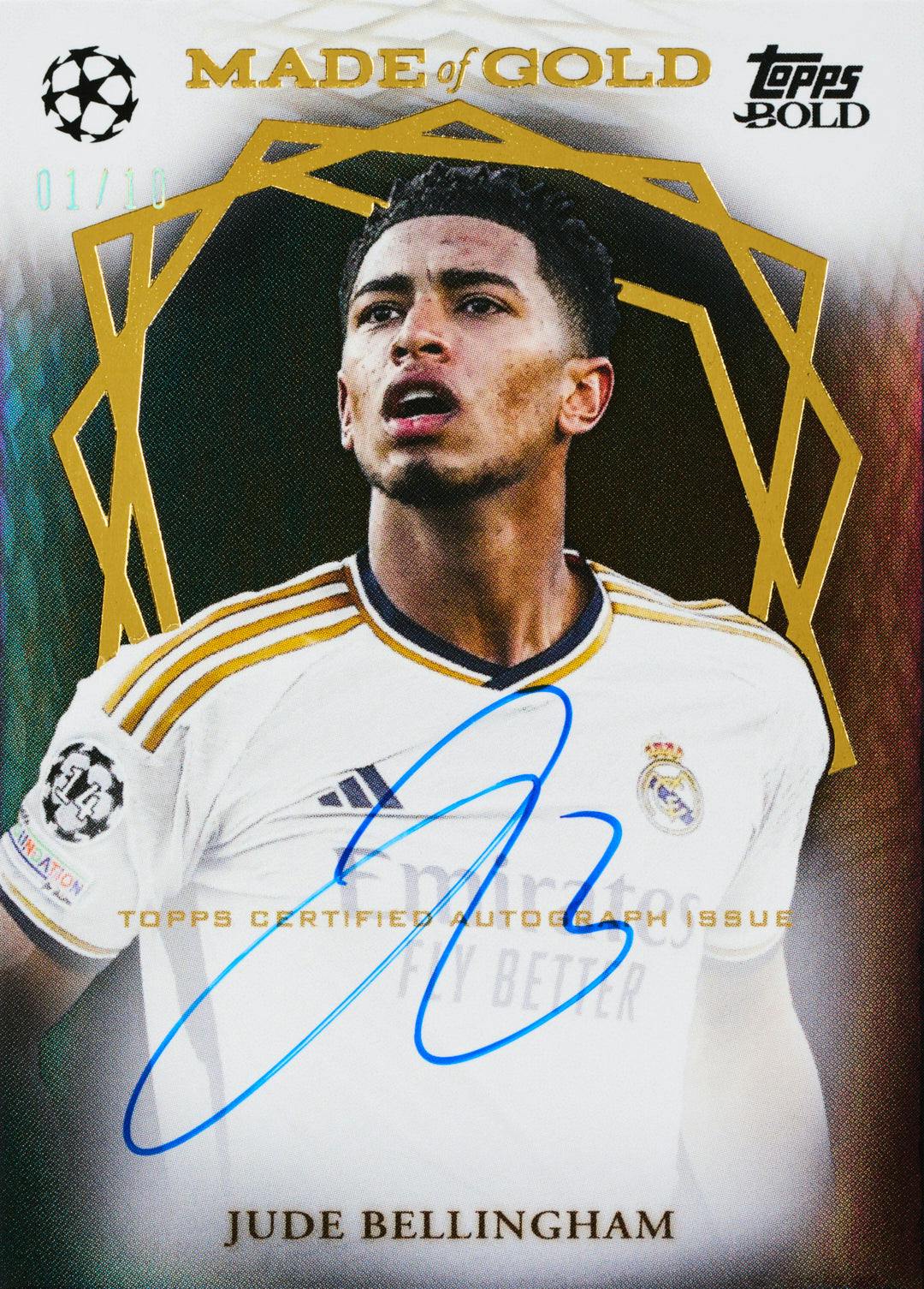 Marks of Excellence autograph example from 2024 25 Topps Definitive UEFA Club Competitions