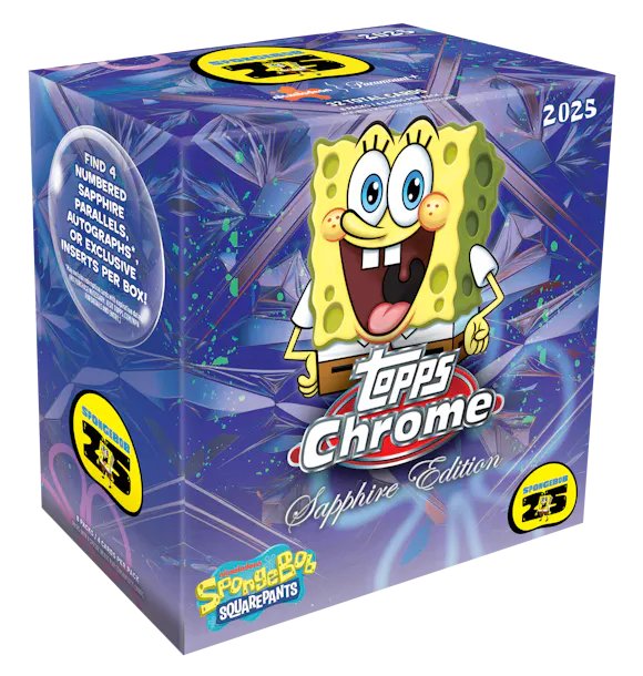 Hero image for 2025 Topps Chrome® Sapphire SpongeBob 25th Anniversary - Hobby Box