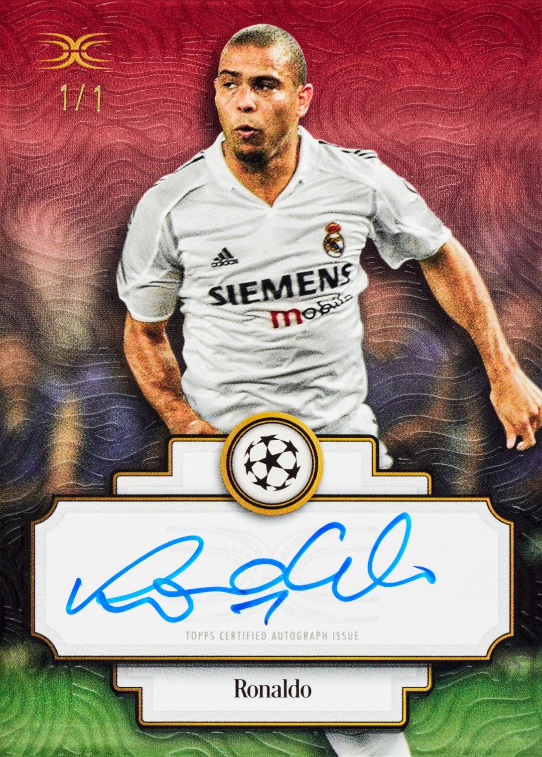 Defining Images autograph example from 2024 25 Topps Definitive UEFA Club Competitions